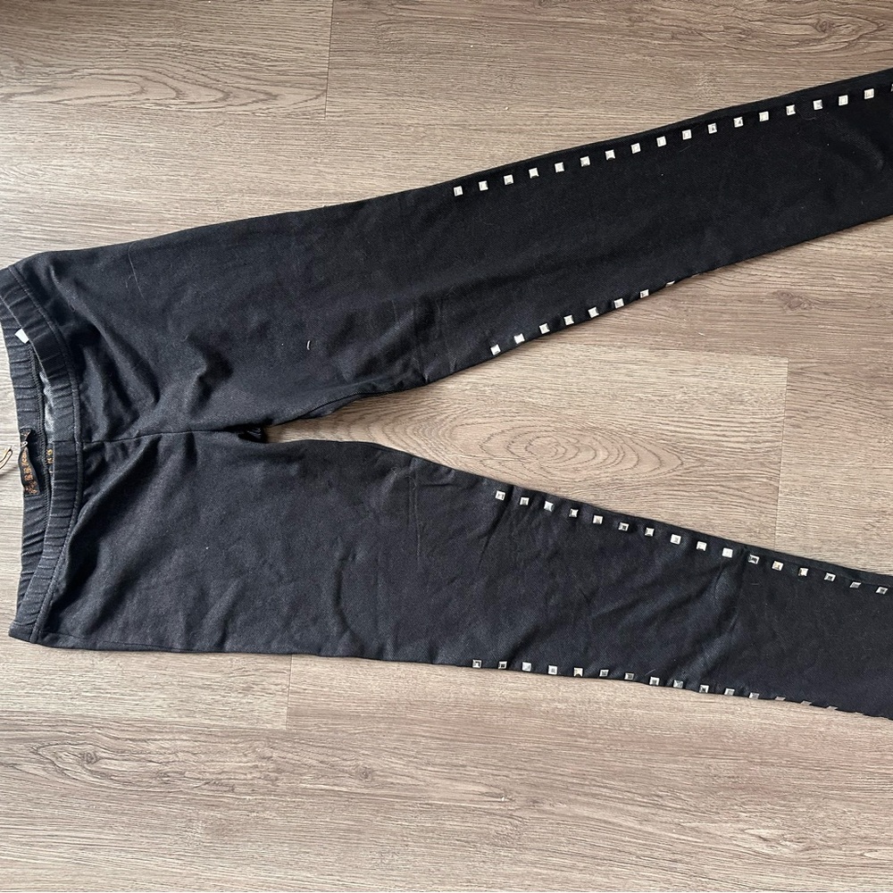 Black Studded Women's Jeans